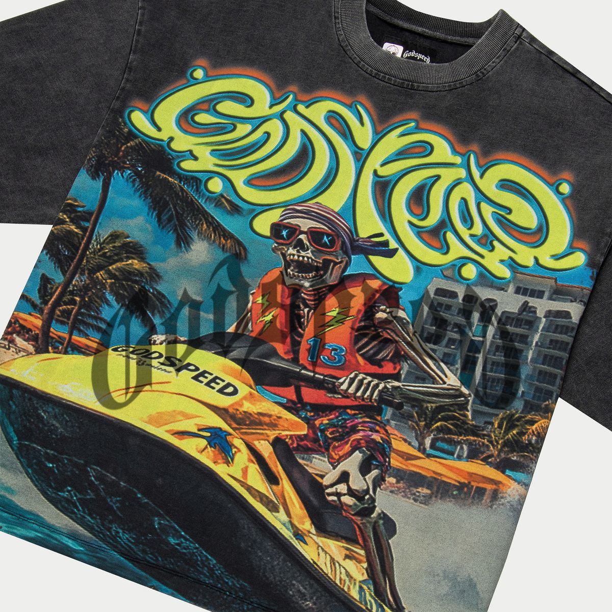 Wave Runner T-Shirt (Grey Wash) - GSWRGRYWSH