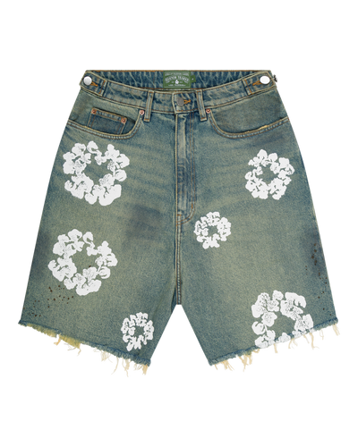 Dirty Wash Wreath Short Light Wash