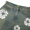 Dirty Wash Wreath Short Light Wash