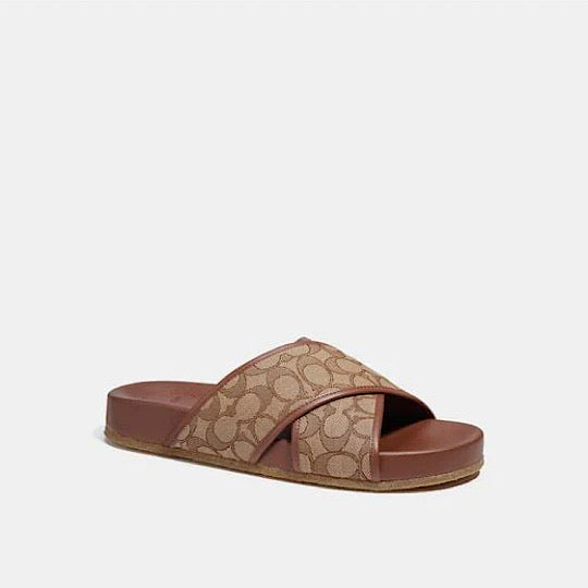 Coach Outlet Men&amp;#39;s Brown Crossover Sandal