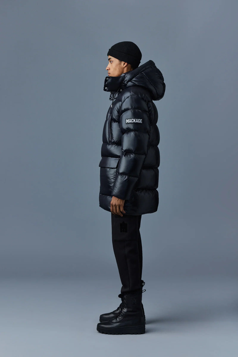 KENDRICK lustrous light down parka with hoodt (Black) - MP0012990001KENDR