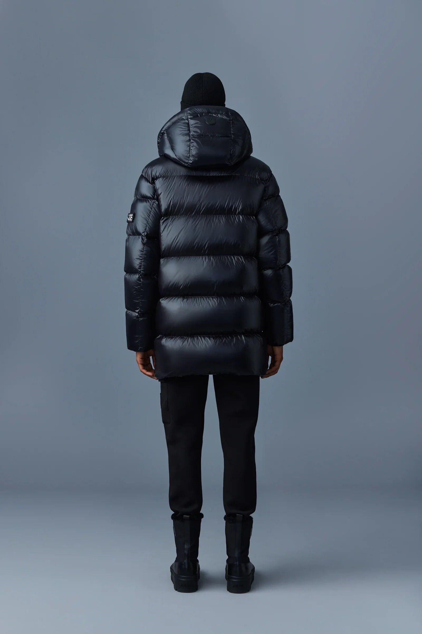 KENDRICK lustrous light down parka with hoodt (Black) - MP0012990001KENDR