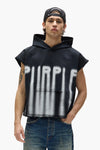 Sleeveless Hoodie (Black) - M4153-MFBB325