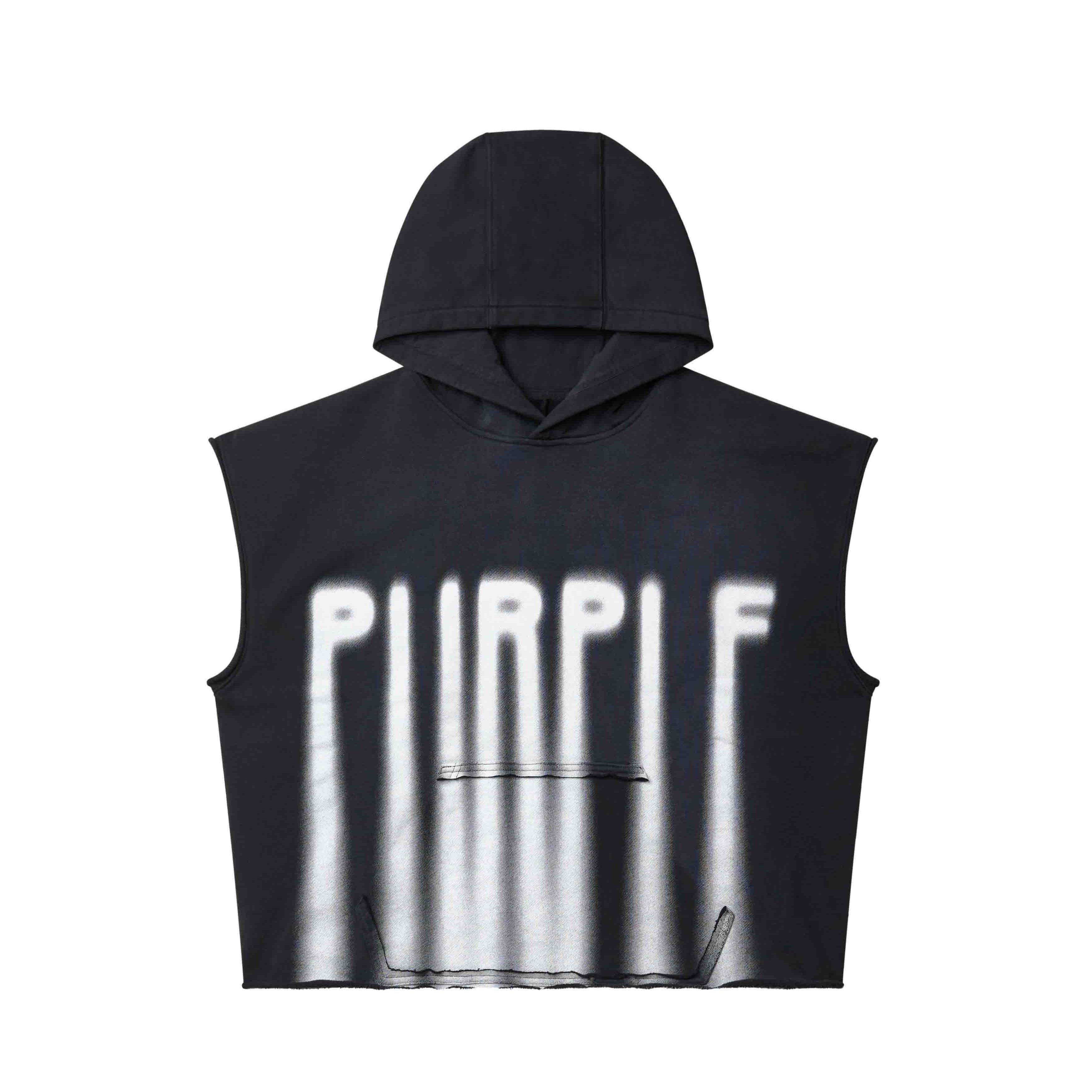 Sleeveless Hoodie (Black) - M4153-MFBB325