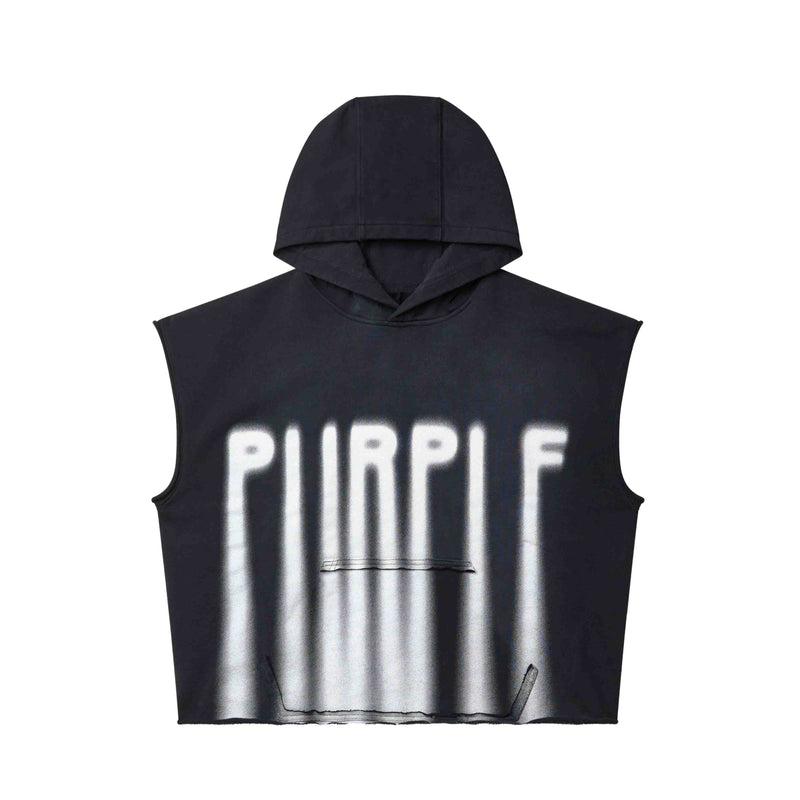 Sleeveless Hoodie (Black) - M4153-MFBB325