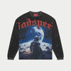 No looking Back LS T-shirt (Black Wash) - GNLBLSTEEBWS