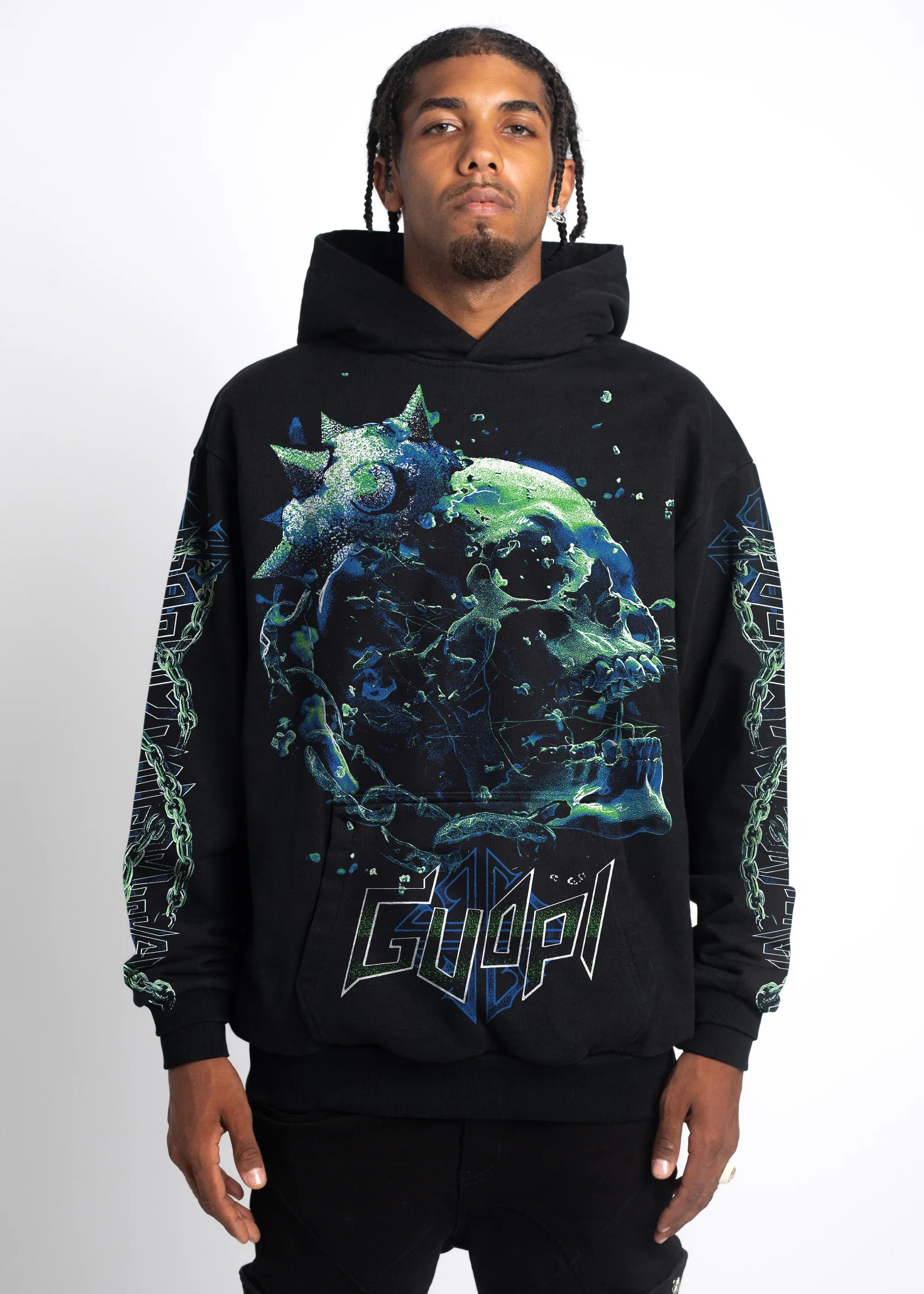 Skull Cracker Hoodie (Black) - 294SCH