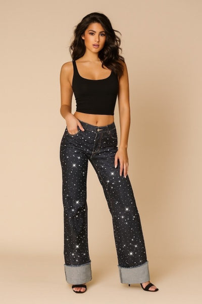 Gary Low Rise Rhinestone Jean