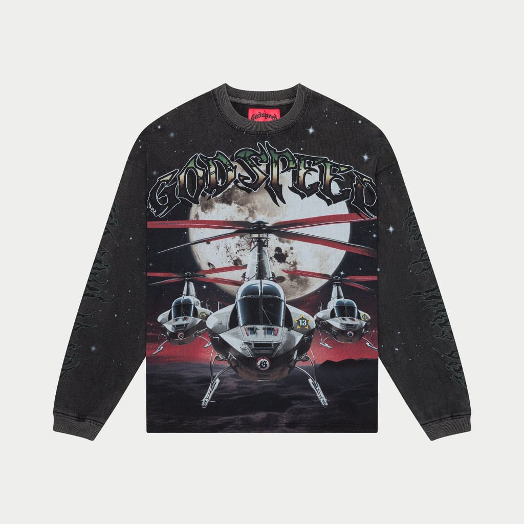 Air Strike LS T-shirt (Grey Wash) - GASLSTEEGWS
