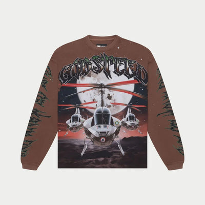 Air Strike LS T-shirt (Mocha) - GASLSTEEMCH