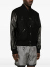 Amiri Staggered Logo Varsity Jacket Black