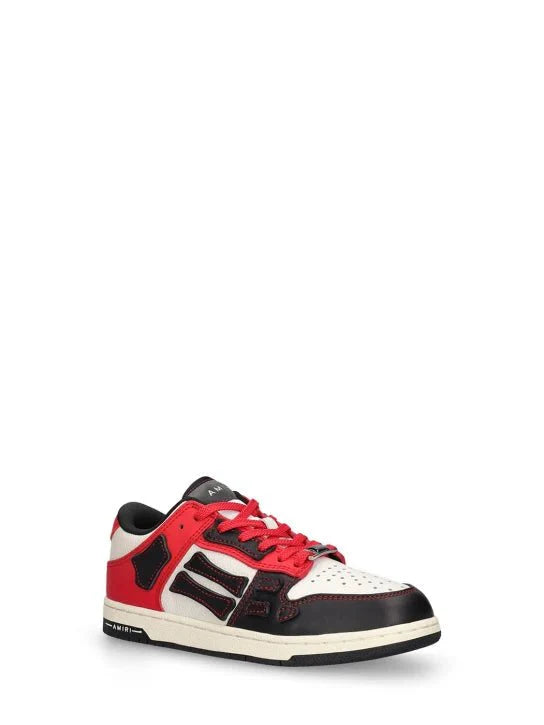 Amiri ‘Skel-Top’ Low-Top Sneakers Black, Red &amp;amp; White