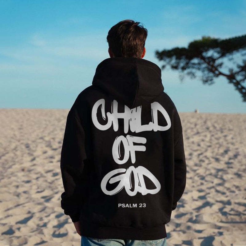 Men&amp;#39;s Cotton Back Letter Printed Hoodie