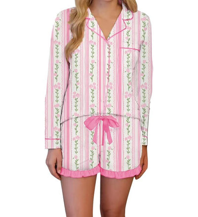 PREORDER Spring 2026 - Pajamas Pink Rose Stripe -