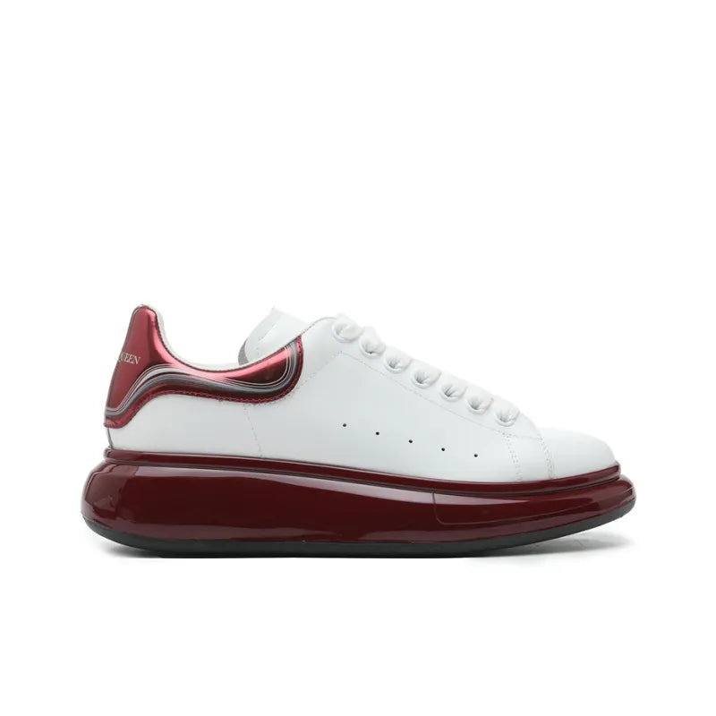 ALEXANDER MCQUEEN OVERSIZED SNEAKER &amp;#39;WHITE METALIC BURGUNDY&amp;#39;