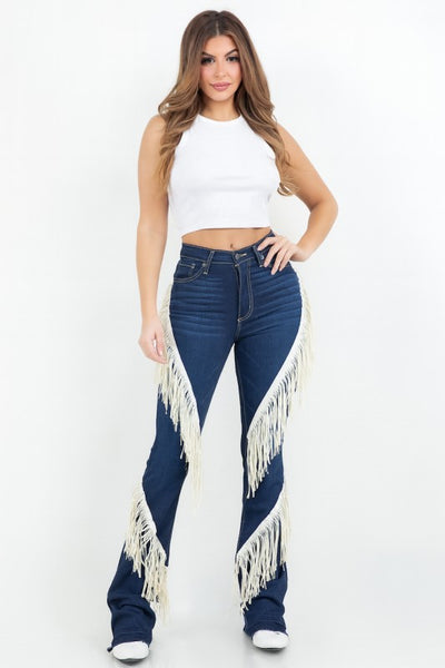 Western Fringe Bootcut Denim Jean
