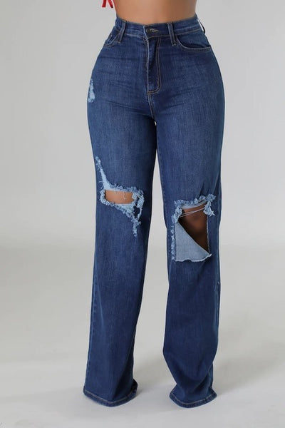 Jade Wide leg Jean Dark Wash