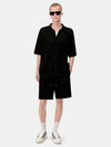 AMIRI CROCHET MESH SHORT - Black
