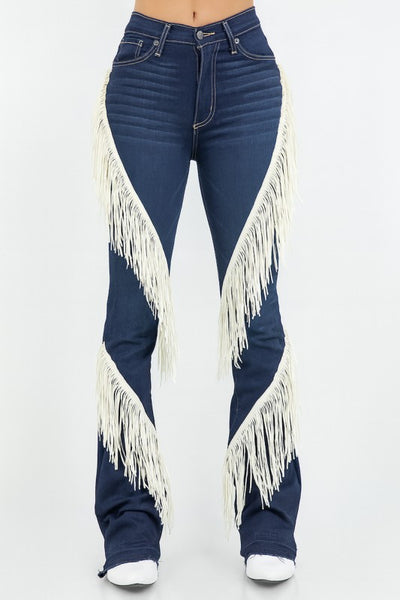 Western Fringe Bootcut Denim Jean