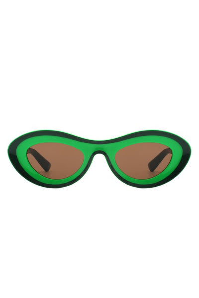 Retro Oval Bold Futuristic Sunglasses