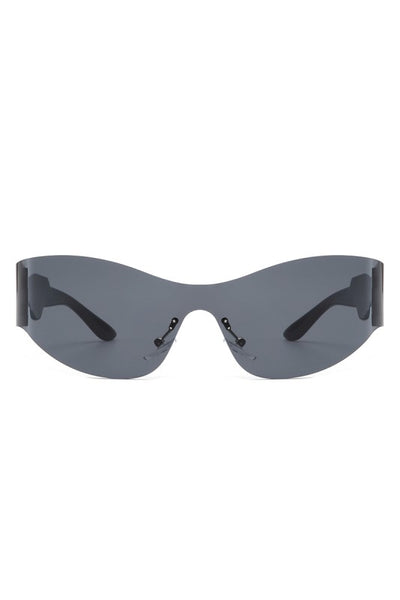 Rimless Shield Futuristic Sunglasses