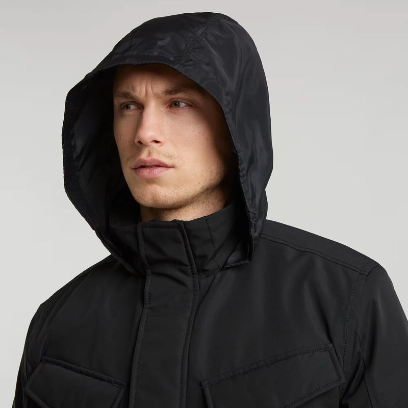 Padded Hooded Field Jacket (Black) - D25373-D738-G928