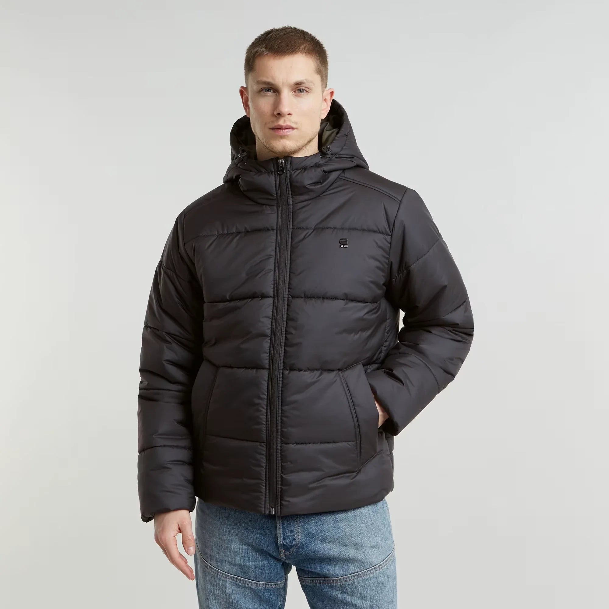 Padded Hooded Puffer (Black) - D25452-B958-6484
