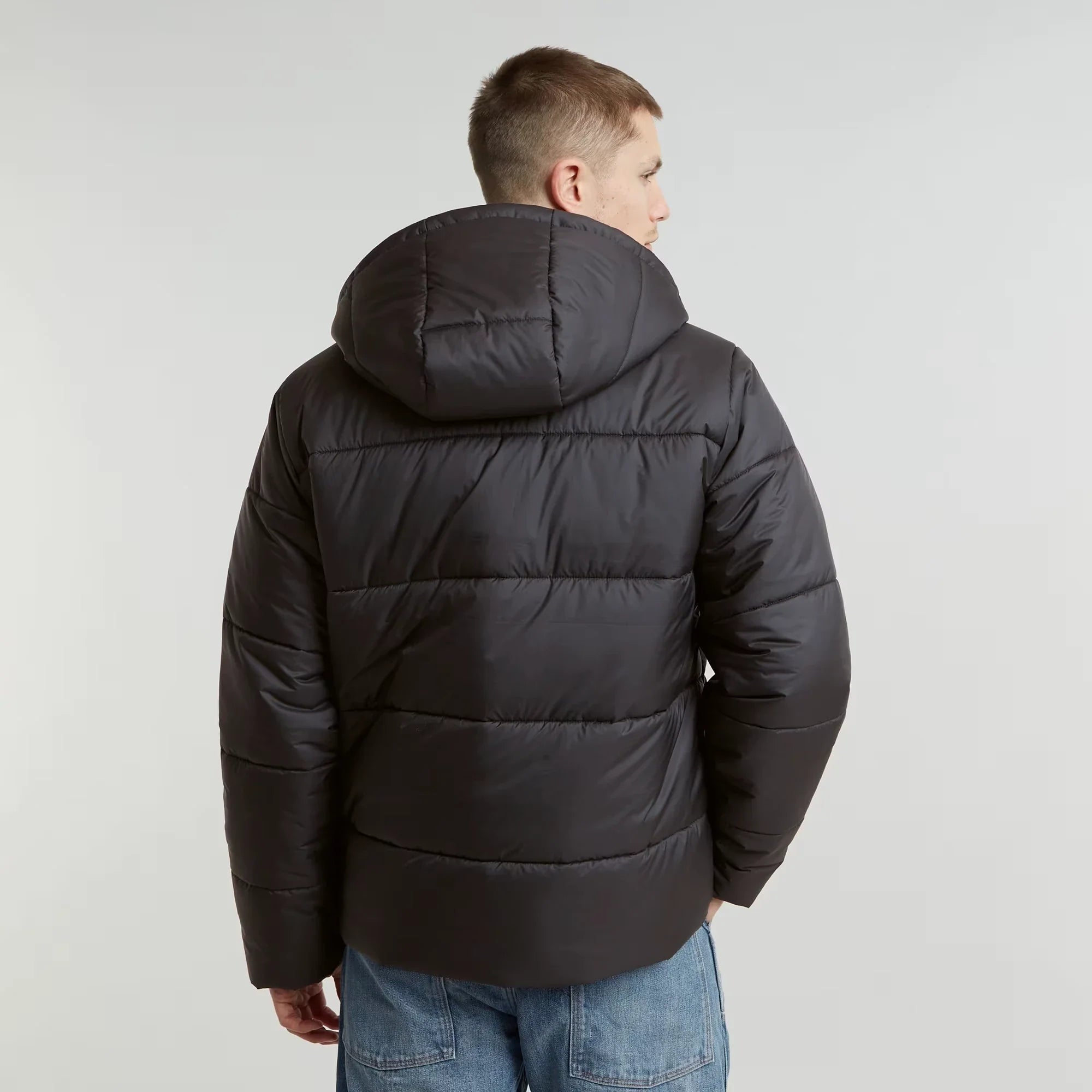 Padded Hooded Puffer (Black) - D25452-B958-6484