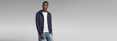 G-STAR CORE ZIPUP HOODY (Navy Blue)