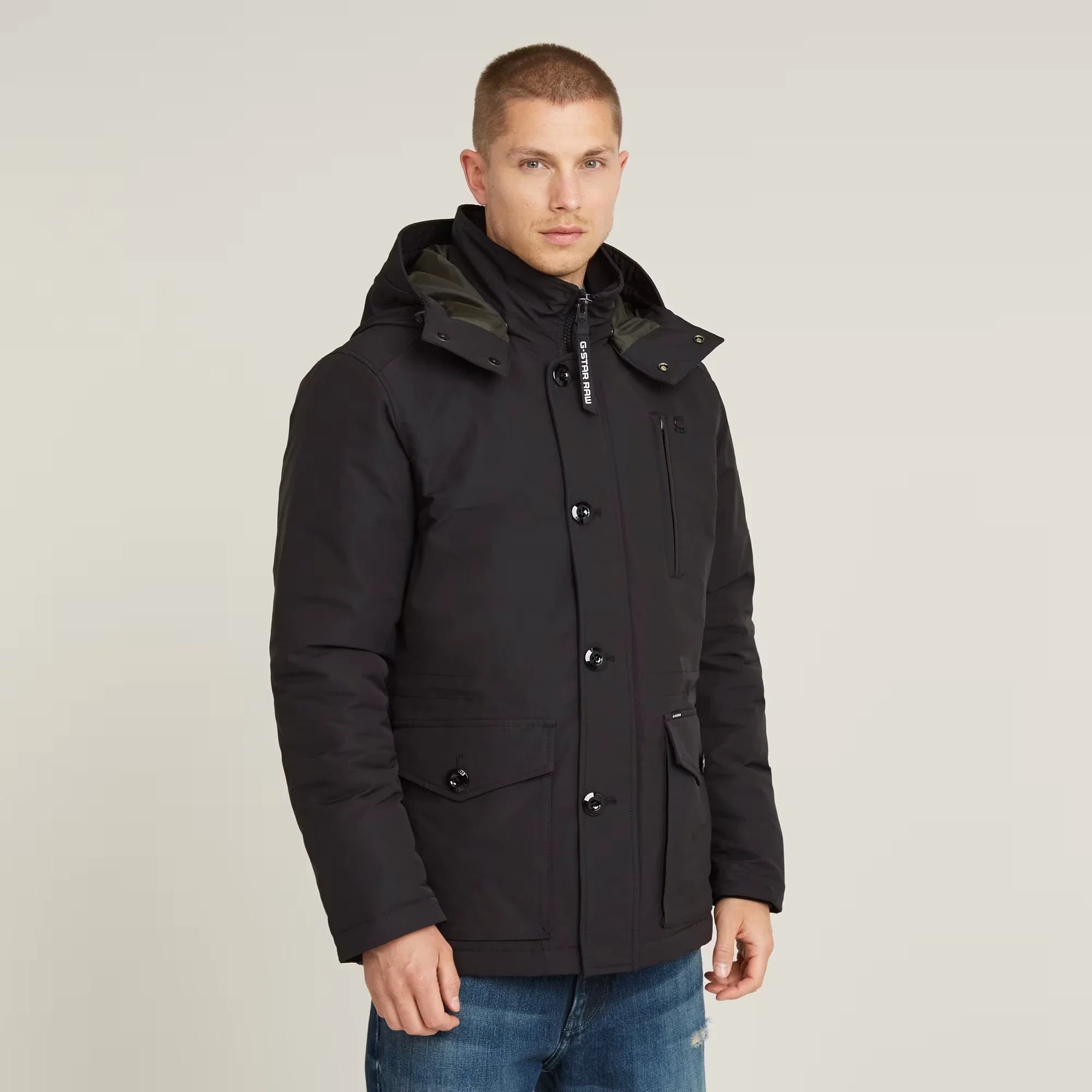 Vodan Padded Hooded Jacket (Black) - D26403-D908-6484