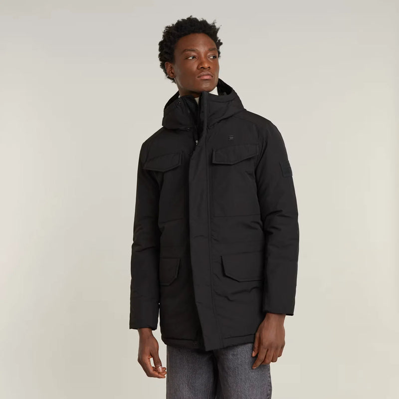 Vodan Padded Hooded Parka (Black) - D25381-D419-6484
