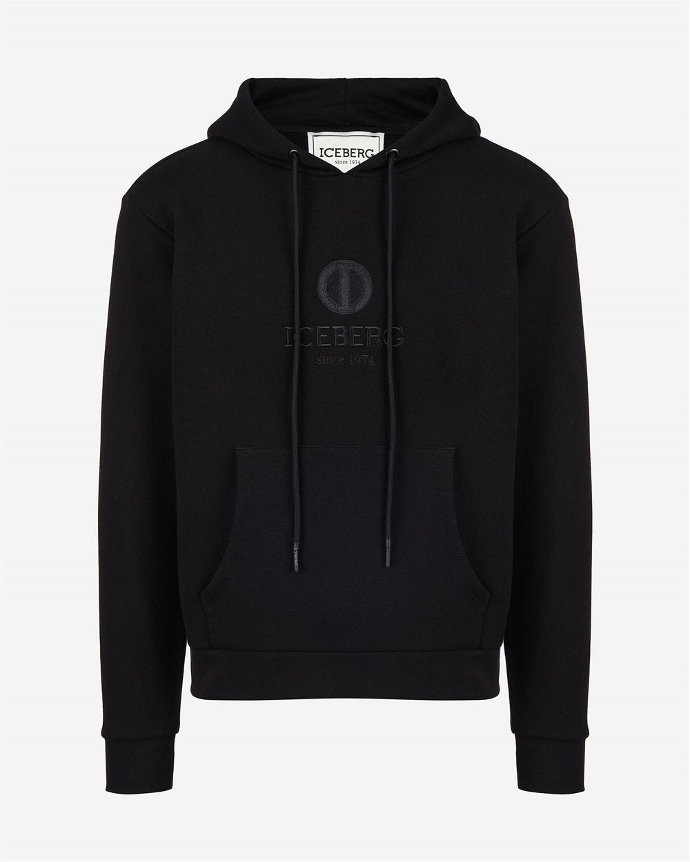 Embroided Round Logo Sw Hoody(Black) - I23E02363209000