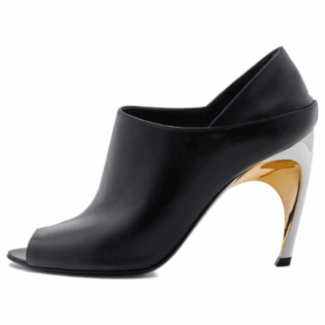 (WMNS) Alexander McQueen Armadillo Mules &amp;#39;Black Silver&amp;#39; 780699WIEA91399 #