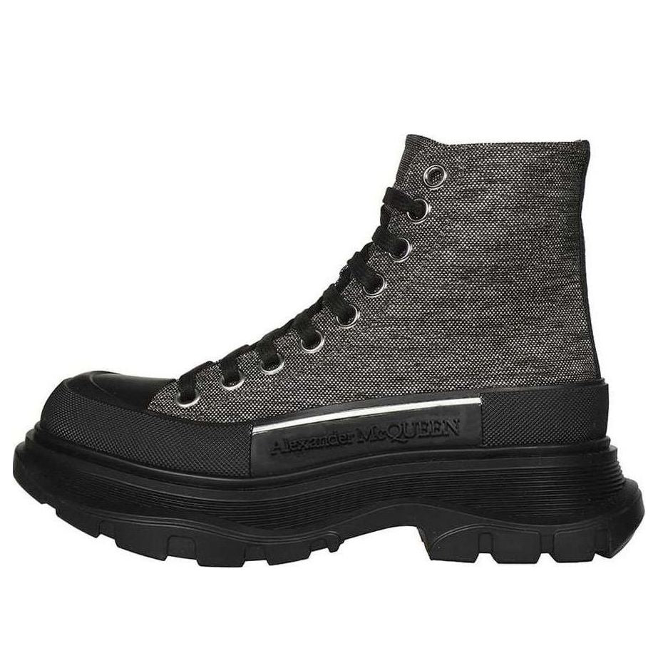 (WMNS) Alexander McQueen Tread Slick Boots &amp;#39;Brown Black&amp;#39; 718369W4US28163 #