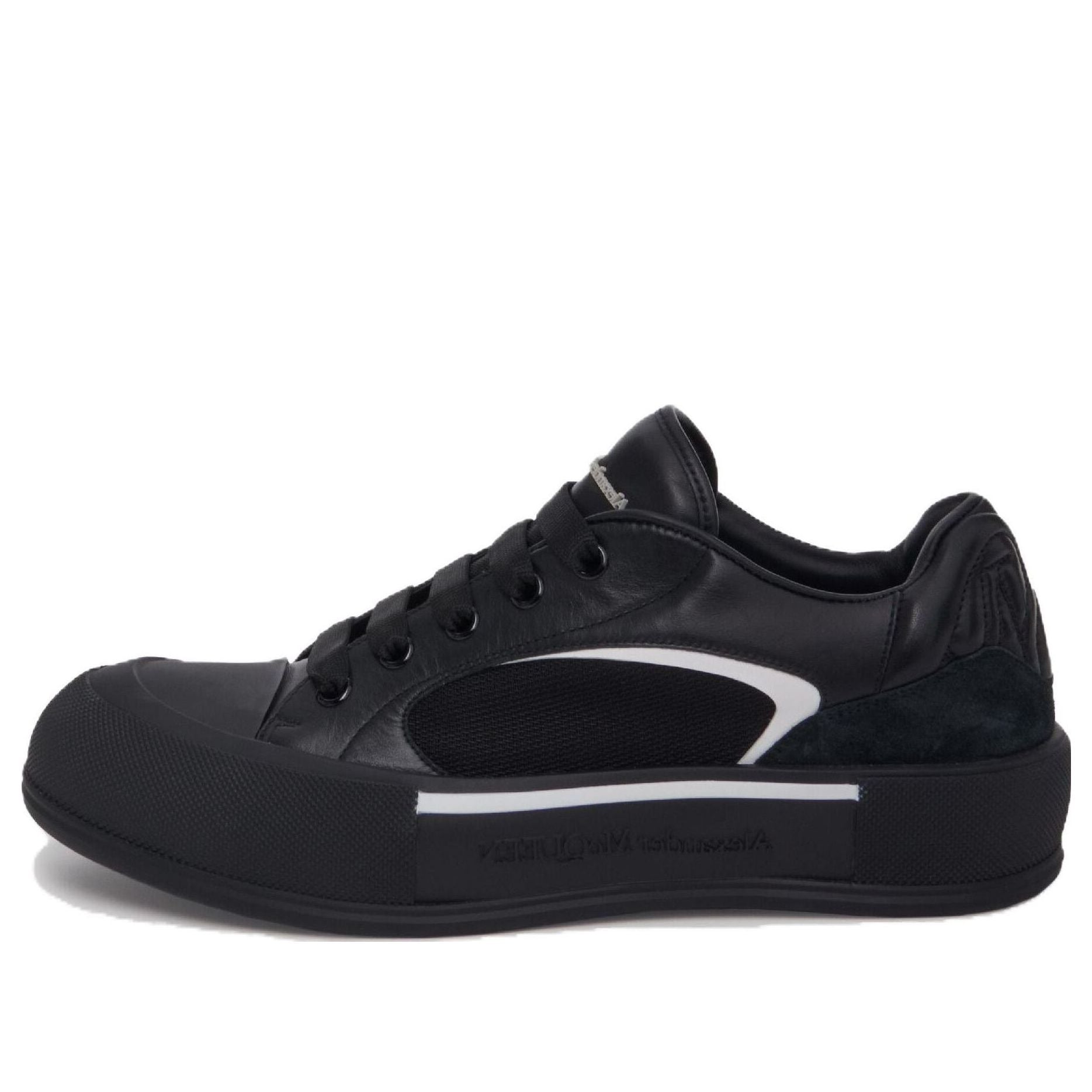 Alexander McQueen Skate Deck Plimsoll Shoes &amp;#39;Black White&amp;#39; 777241W4SS31070 #