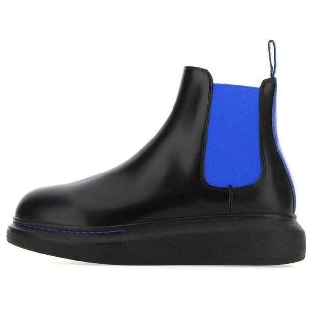 (WMNS) Alexander McQueen Hybrid Chelsea Boots &amp;#39;Black Royal&amp;#39; 586398WHX5W1338 #