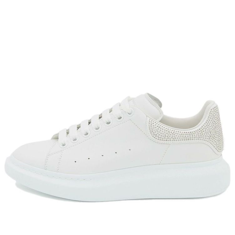 Alexander McQueen Oversized Crystal-embellished Sneakers &amp;#39;White&amp;#39; 646967WHZ4Y9071 #