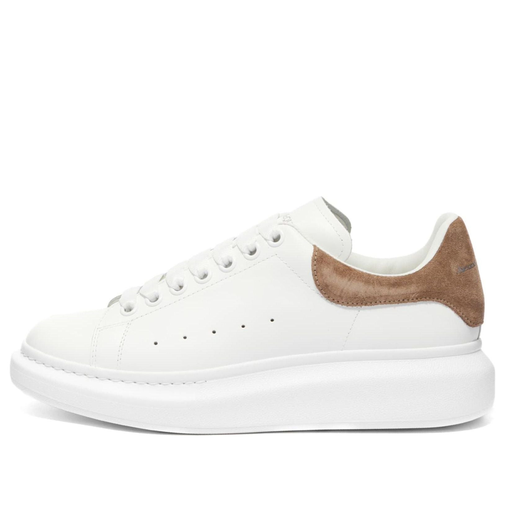 Alexander McQueen Suede Heel Tab Wedge Sole Sneaker &amp;#39;White Mole&amp;#39; 553680WIBN29784 #