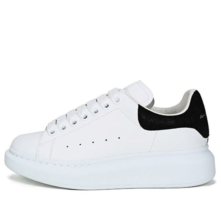 (WMNS) Alexander McQueen Oversized Sneaker &amp;#39;White Black Suede&amp;#39; 650788WHZ4K9061 #