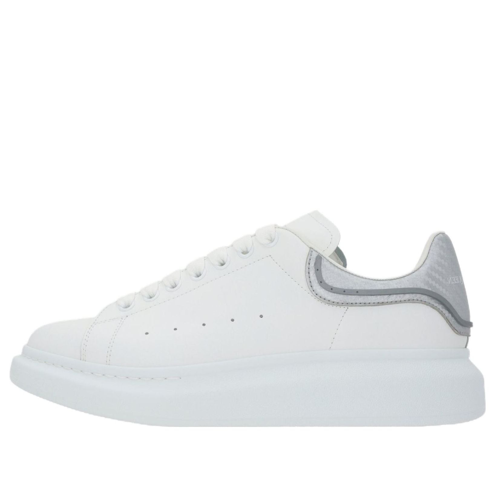 Alexander McQueen Oversized Low-Top Sneakers &amp;#39;White Silver&amp;#39; 735770WICYU9071 #