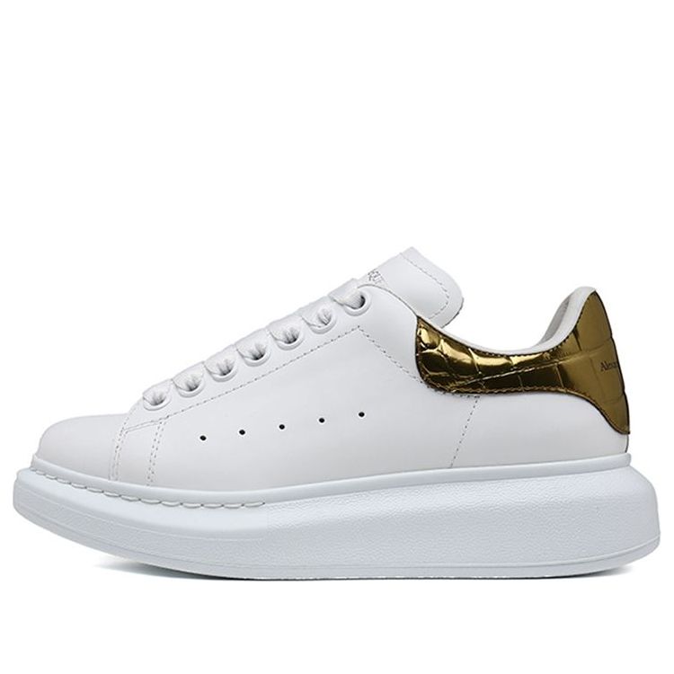 (WMNS) Alexander McQueen Oversized Sneaker &amp;#39;Gold Crocodile&amp;#39; 553770WHYBQ9075 #