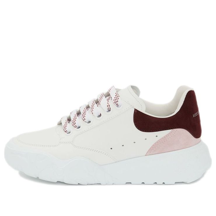 (WMNS) Alexander McQueen Court Trainer &amp;#39;White Pink Burgundy&amp;#39; 633915WHZ9B9634 #