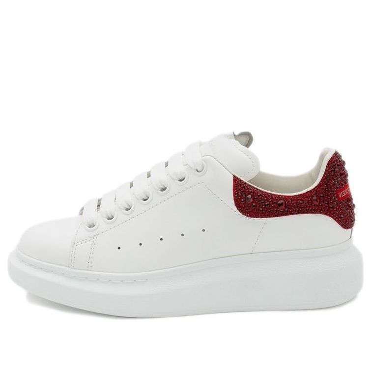 Alexander McQueen Oversized Sneaker &amp;#39;White Red Crystal&amp;#39; 662654WIB989493 #