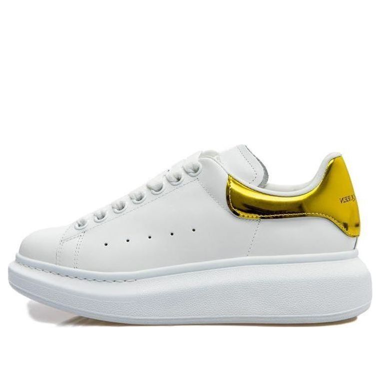 (WMNS) Alexander McQueen Oversized Sneaker &amp;#39;White Yellow Metallic&amp;#39; 676702WICGG9429 #