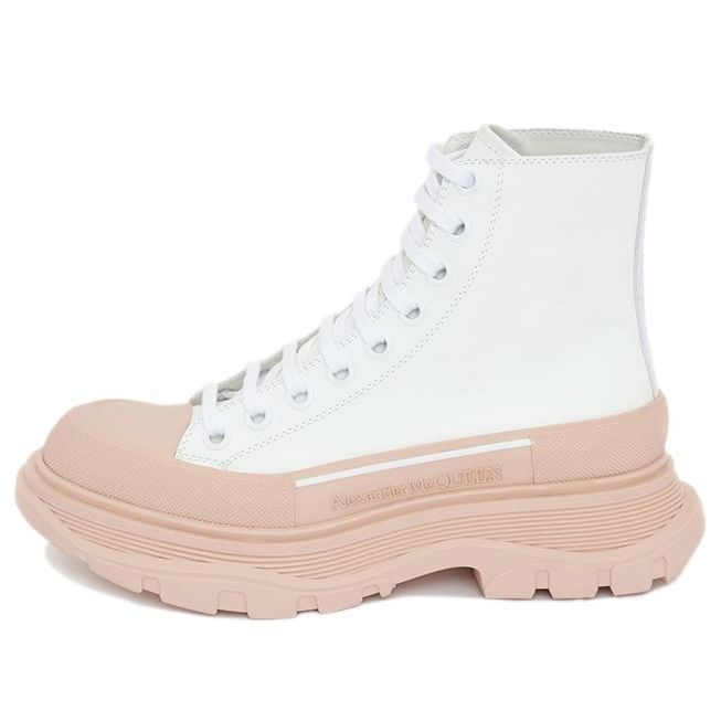 (WMNS) Alexander McQueen Tread Slick Boot &amp;#39;White Pink&amp;#39; 633900WHYK39402 #