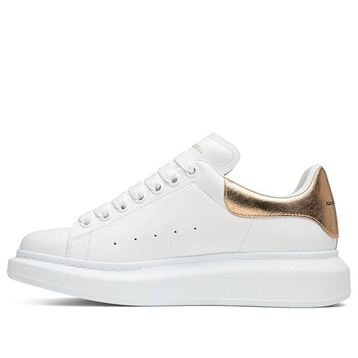 (WMNS) Alexander McQueen Oversized Sneaker &amp;#39;White Light Gold&amp;#39; 553770WHFBU9075 #