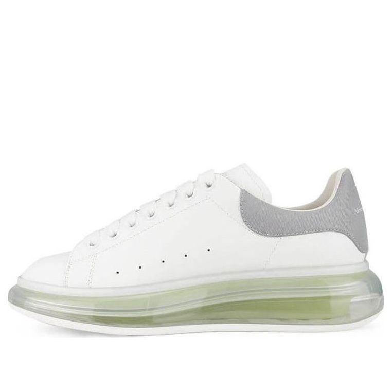 Alexander McQueen Oversized Sneaker &amp;#39;Transparent Sole - White Gunmetal&amp;#39; 662659WIA4T9058 #