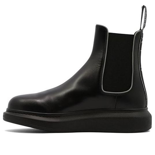 Alexander McQueen Leather Chelsea Boots &amp;#39;Core Black&amp;#39; 682486WIB511081 #