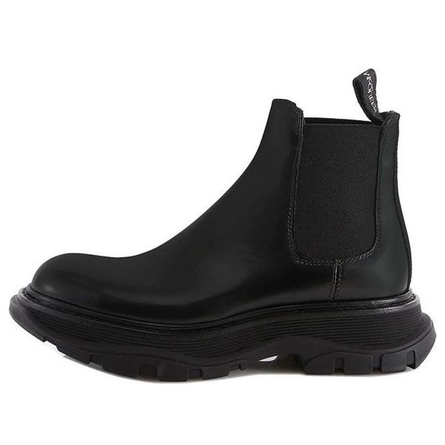 (WMNS) Alexander McQueen Leather Chelsea boots &amp;#39;Black&amp;#39; 641837WHZ841000 #