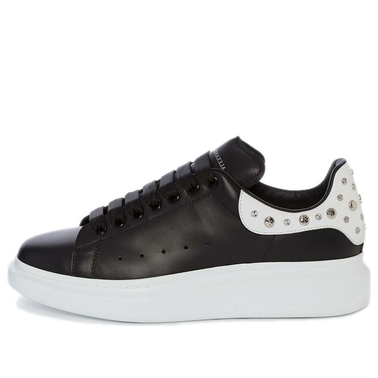 Alexander McQueen Oversized Studded Leather Sneakers &amp;#39;Black&amp;#39; 485246WHGP51070 #
